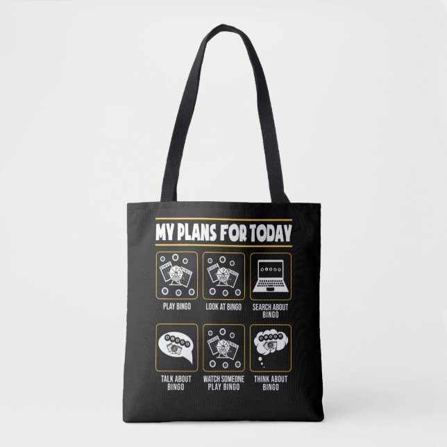 Tote Bag Mes Plans Pour Aujourd'Hui Drôle Jeu Lucky (Devant)