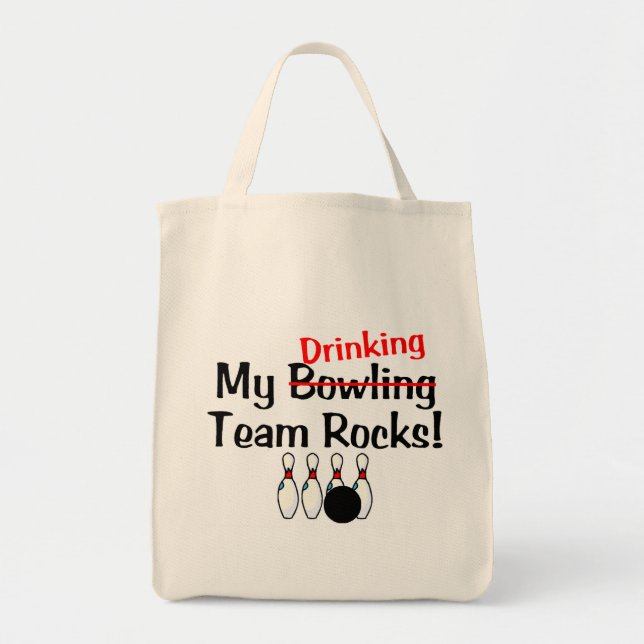Tote Bag Mes roches d'équipe de bowling (boire) (Devant)