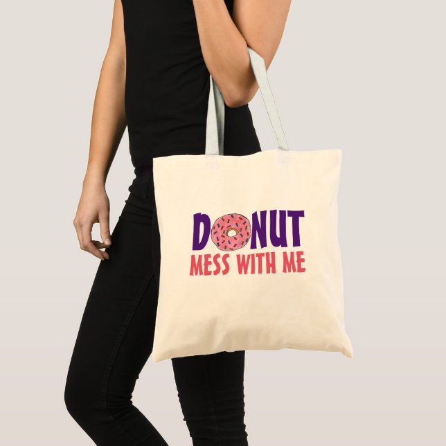 Tote Bag Mess Donut With Me Fraise Doughnut Foody (Devant (produit))