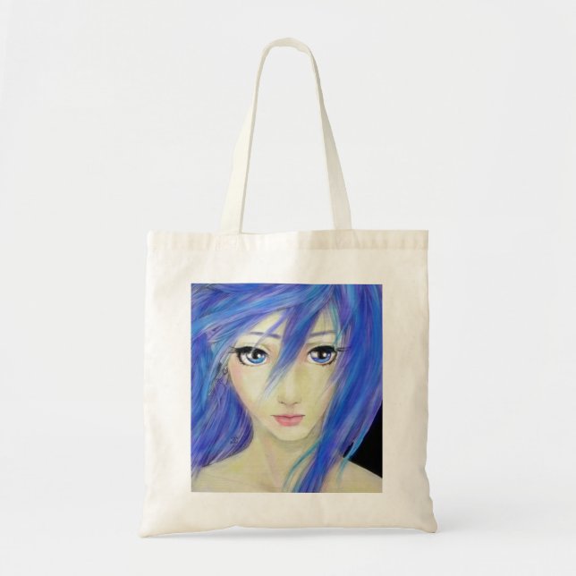 Tote Bag Message aux yeux bleus (Devant)
