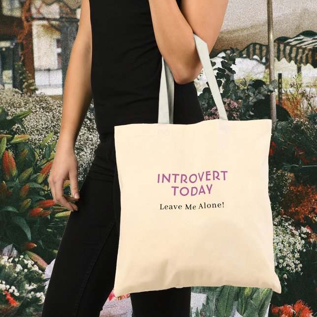 Tote Bag Messages drôles d'introverti et d'extraverti, Pers (Créateur téléchargé)