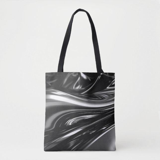 Tote Bag Métal argenté fluide (Devant)
