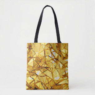 Tote Bag Métal d'or géométrique à trois dimensions