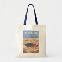 Meteor Crater Arizona Travel Art Vintage