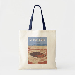 Tote Bag Meteor Crater Arizona Travel Art Vintage