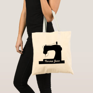 Tote Bag Métiers de machine à coudre - votre nom