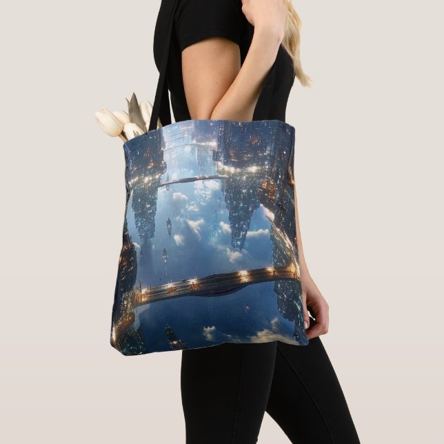 Tote Bag Métropole flottante dans le ciel (De près)