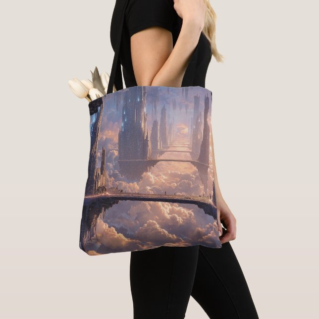 Tote Bag Métropole flottante dans les nuages (De près)