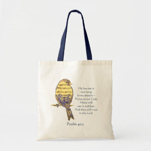 Tote Bag Mettez une chanson dans mon coeur Bible Écriture O