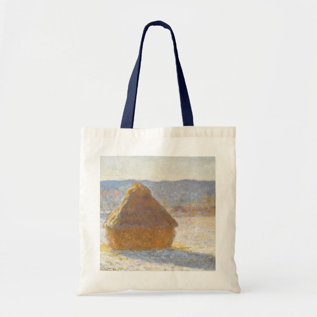 Tote Bag Meule le matin, effet de neige de Claude Monet (Devant)