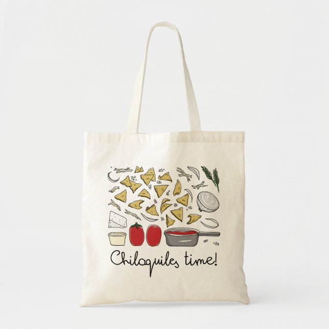 Tote Bag Mexican food : Chilaquiles Rouges (fried (Devant)