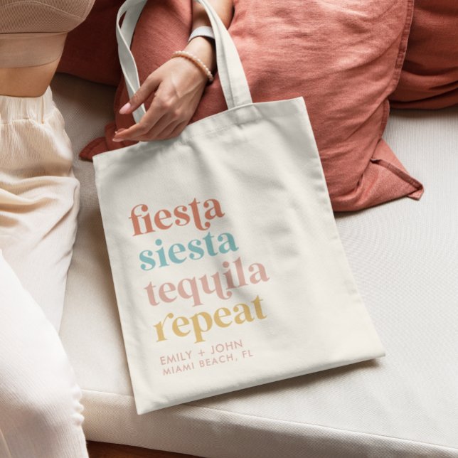 Tote Bag Mexique Destination Mariage Fiesta, Siesta Bienven (Créateur téléchargé)