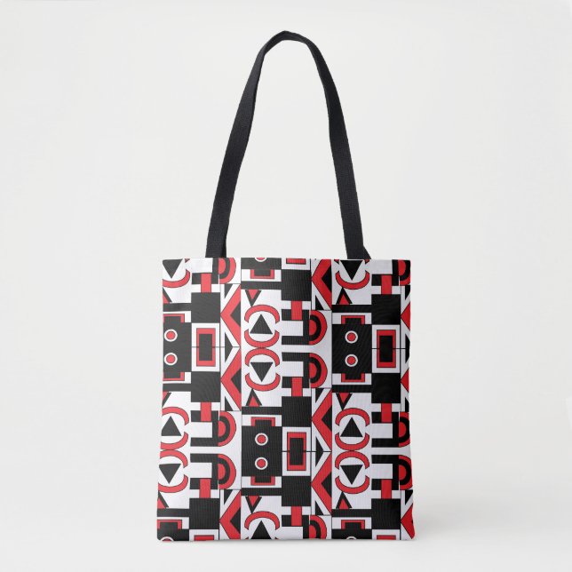 Tote Bag Mi-siècle Contemporain Abstrait Géométrique (Devant)