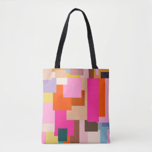 Tote Bag Mi-siècle moderne coloré géométrique Abstrait