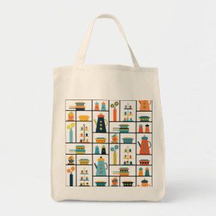 Tote Bag Mi-siècle Moderne Rétro Élégants Tablettes De Cuis