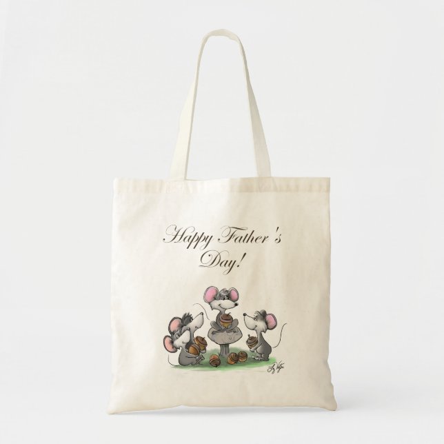 Tote Bag Mic, Mac et Moe's Happy Fête des pères (Devant)