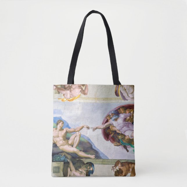 Tote Bag Michelangelo - Création d'Adam, Chapelle Sixtine (Devant)