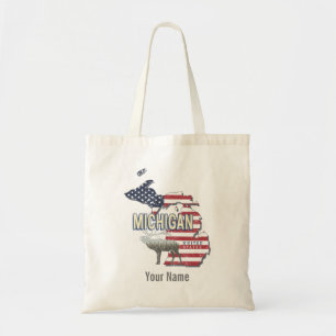 Tote Bag Michigan États-Unis Retro State Map Vintage États-