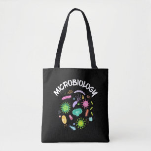 Tote Bag Microbiologie Scientifique Microscope à bactéries