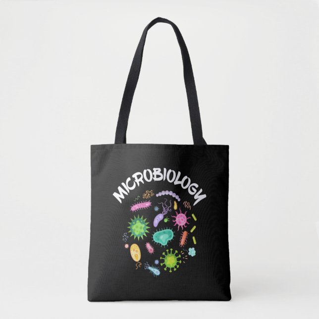 Tote Bag Microbiologie Scientifique Microscope à bactéries (Devant)