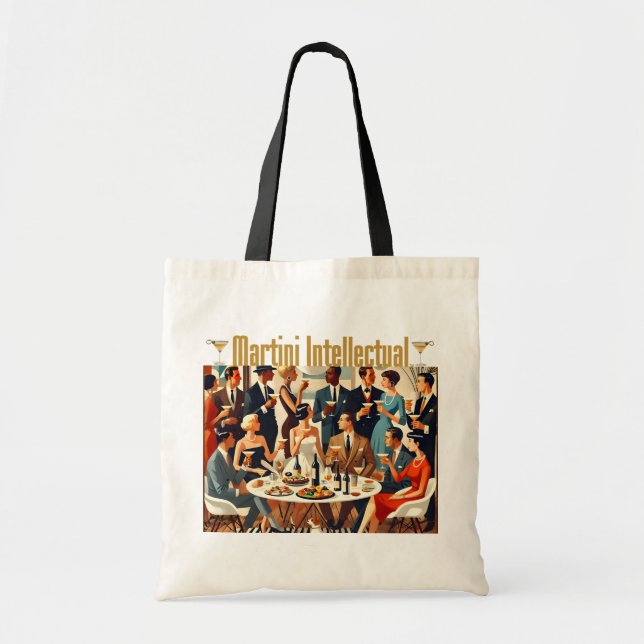 Tote Bag Mid Century Modern The Martini Intellectuals  (Devant)