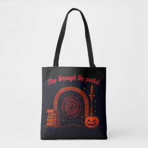 Tote Bag Midnight Hearth Médiéval-Orange et noir