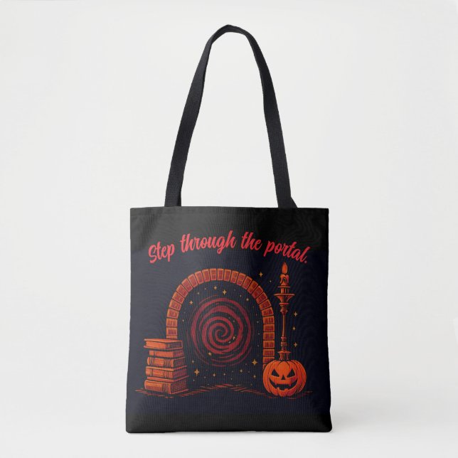 Tote Bag Midnight Hearth Médiéval-Orange et noir (Devant)