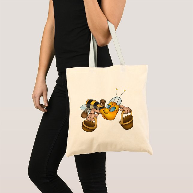 Tote Bag Miel abeille avec paniers Amusants Animation Bee (Créateur téléchargé)