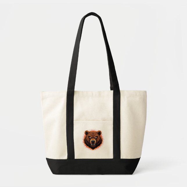 Tote Bag Mighty Bear – Raw Strength of Nature (Devant)