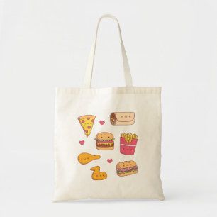 Tote Bag Mignon Burrito Pizza Sandwich Burger Frites Nourri