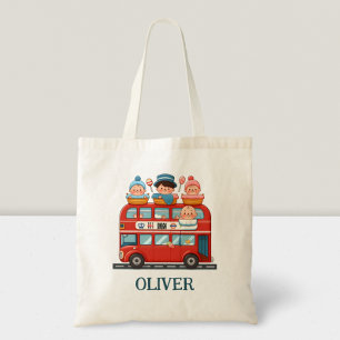 Tote Bag Mignon bus à deux étages de Londres et bébés charm