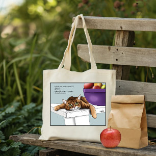Tote Bag Mignon Chat Tigre Orange Drôle en Attente