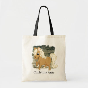 Tote Bag mignon cheval amoureux ajouter nom