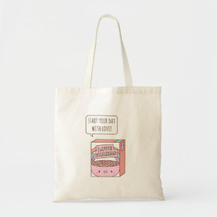 Tote Bag Mignon Commencez Votre Journée avec Amour Céréales