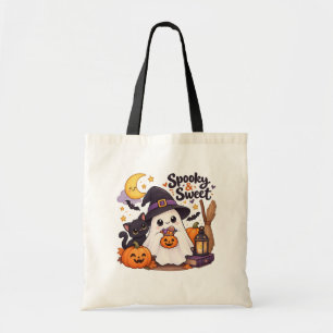 Tote Bag Mignon fantôme effrayant et doux pour enfants Swea