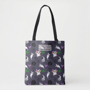 Tote Bag Mignon fantôme Français Bulldog chauve-souris citr