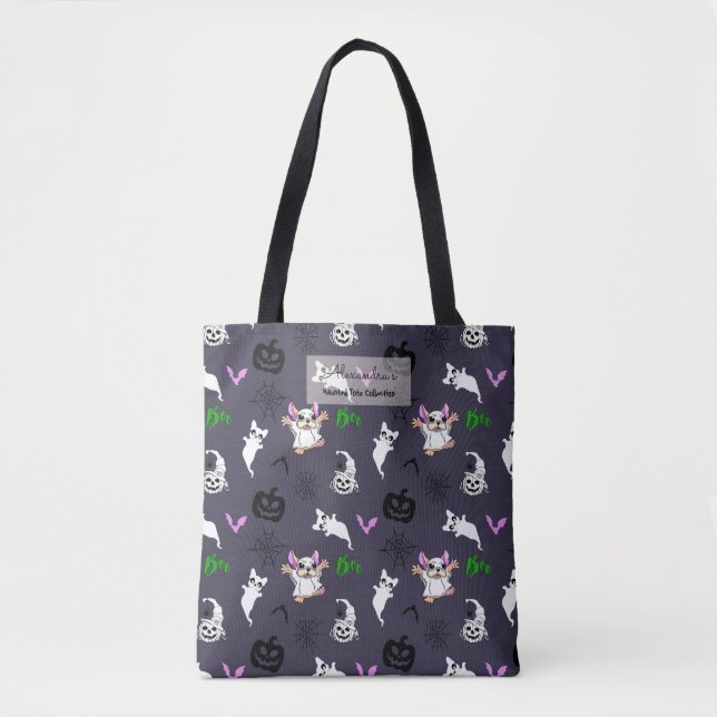 Tote Bag Mignon fantôme Français Bulldog chauve-souris citr (Devant)