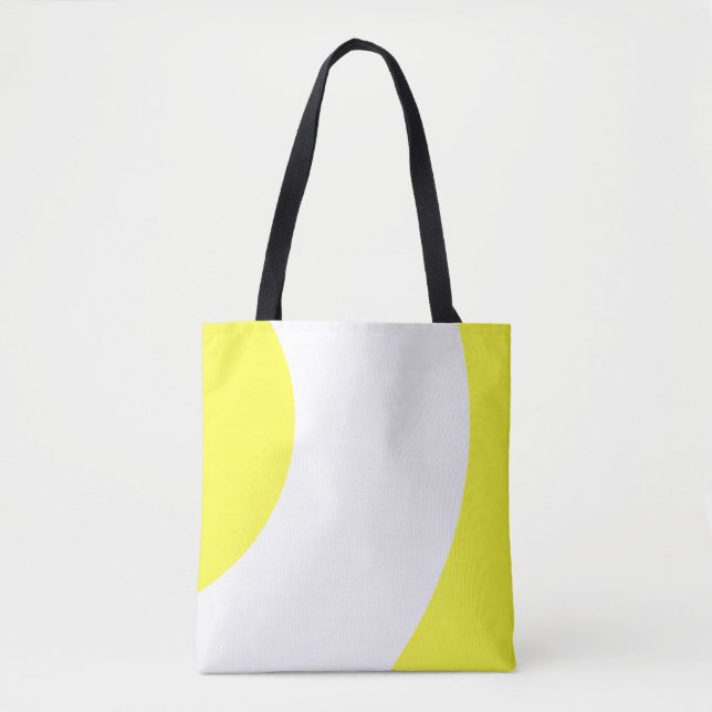 Tote Bag Mignon Jaune et Blanc (Devant)