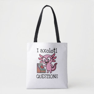 Tote Bag Mignon Je me pose des questions de axolotl aztèque