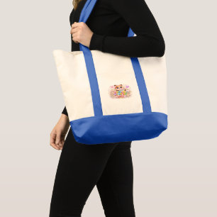 Tote Bag Mignon Kawaii Rempli d'Amour Ours en Peluche Paste