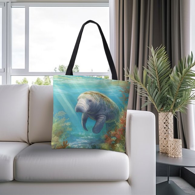 Tote Bag Mignon lamantin de Floride, (Créateur téléchargé)
