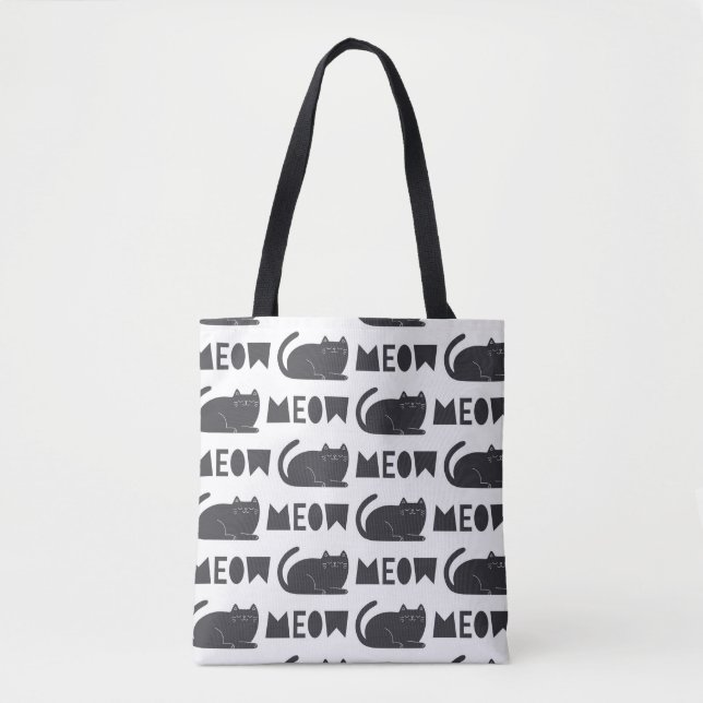 Tote Bag mignon motif de chat. illustration vintage (Devant)