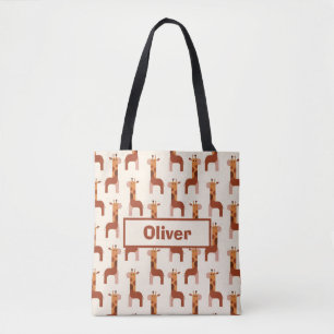Tote Bag Mignon motif géométrique de girafe