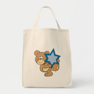 Tote Bag mignon ours en peluche de l'hanoukka star de la te