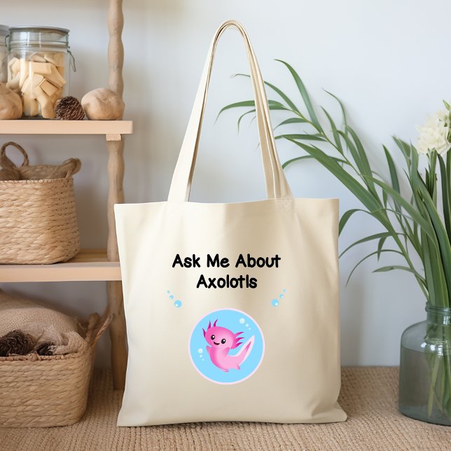 Tote Bag mignon violet me demander Axolotls Salamander (Créateur téléchargé)