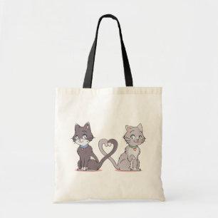 Tote Bag Mignonne Cat Crazy Lady Funny Kitty Lover Kitten M