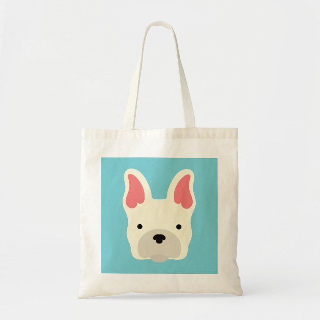 Tote Bag Mignonne Chien-taureau français. (Devant)