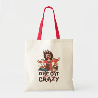 Tote Bag Mignonne Crazy Chat Lady Funny Kitty Lover Kitten 