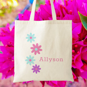 Tote Bag Mignonne Fille Enfant Botanique Floral Coloré Mode