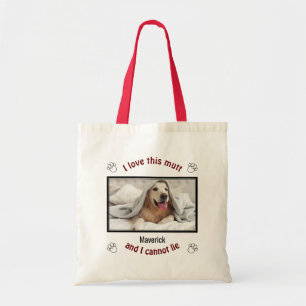 Tote Bag Mignonne J'ADORE CE MUTT   Amoureux des chiens per